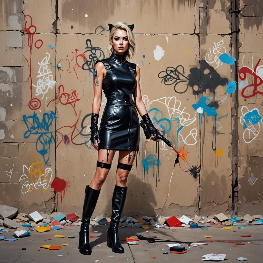 Guard in Death Valley Prison: Graffiti Art