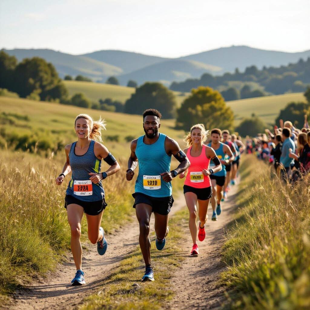 Dynamic Countryside Running Race Ad