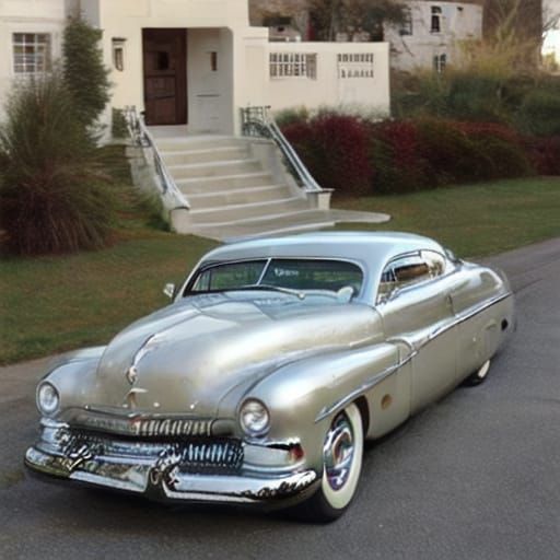 Elegant Vintage Continental Mark II Showcased in Modern Luxu...