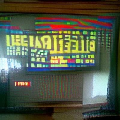 Vintage Teletext Screen Photograph