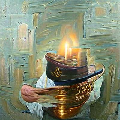 Jewish Theme in Oil Painting Style