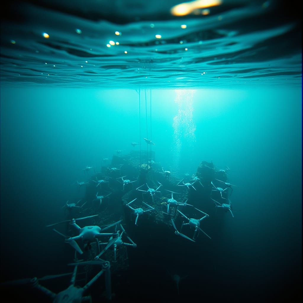 Underwater Wreckage: Drones in Cinematic Chaos