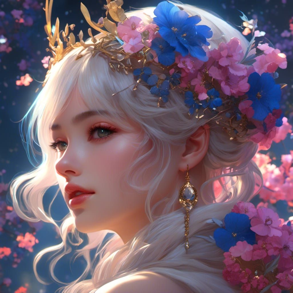 Detailed 3D Anime Art Inspired by WLOP