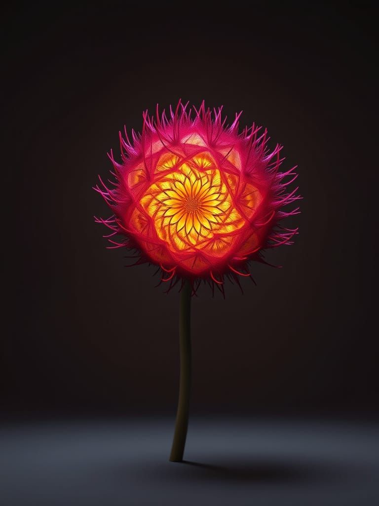 High-Tech Thistle in Golden Glow