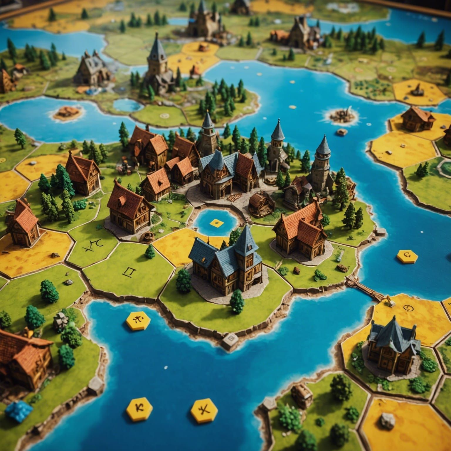 Catan World Meets Norse Mythology: 3D Digital Art