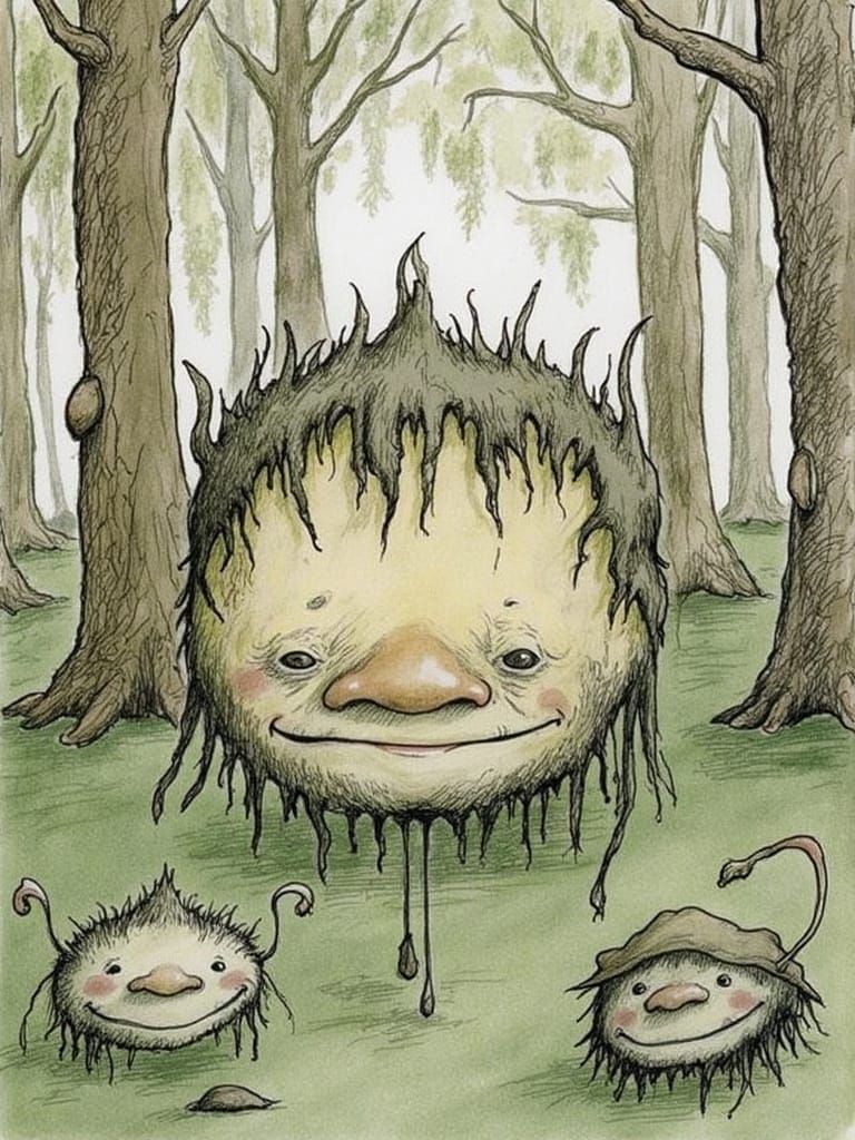 Golems in a Swamp, Art by Maurice Sendak