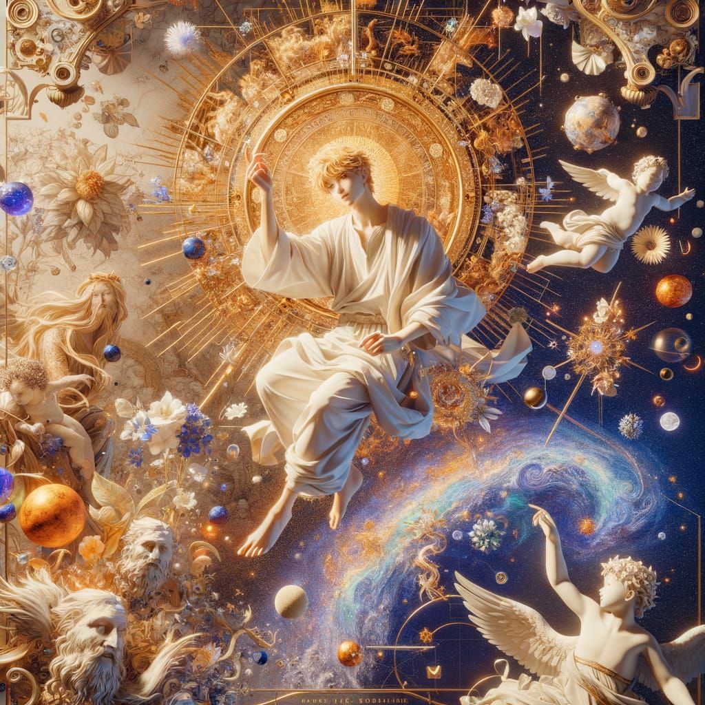 Anime Venus Inspired by Botticelli in 3D