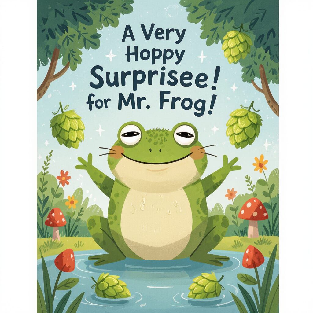 AI Image: A Frog Receives a Hoppy Surprise
