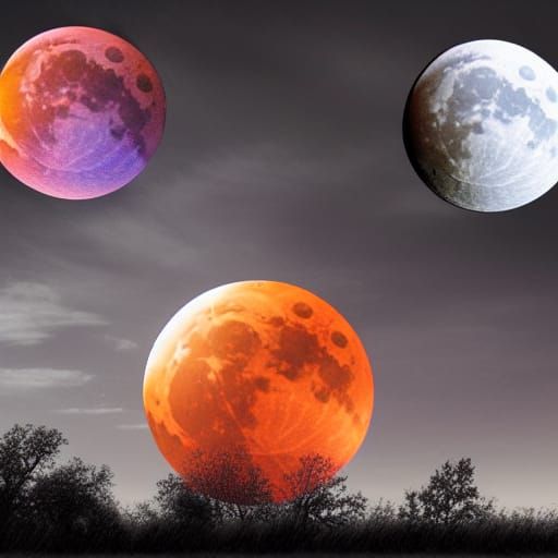 Moon, lunar eclipse & Blood Moon