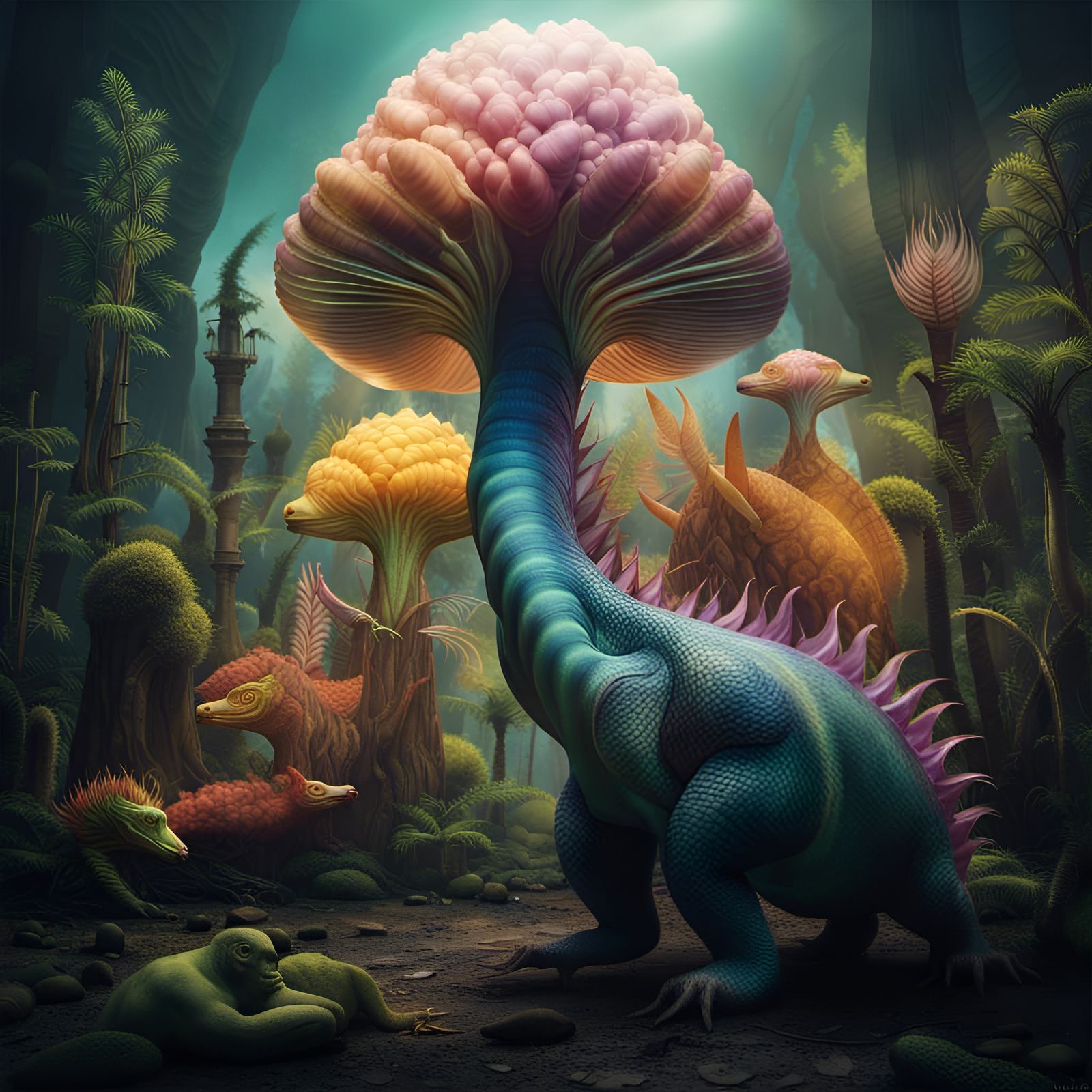 Exotic Creatures with Divergent Features in Photorealistic S...