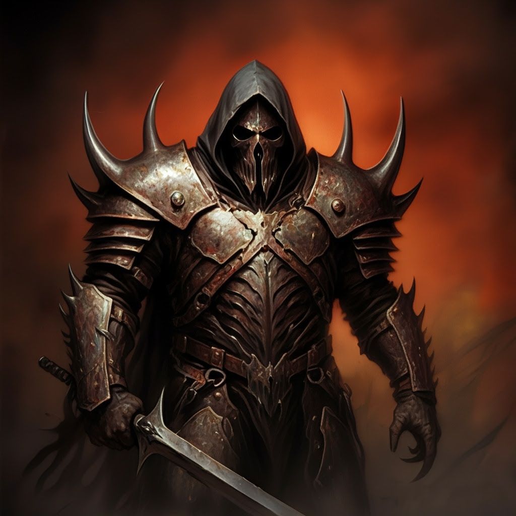 Grimdark Scene in Airbrush Art Style