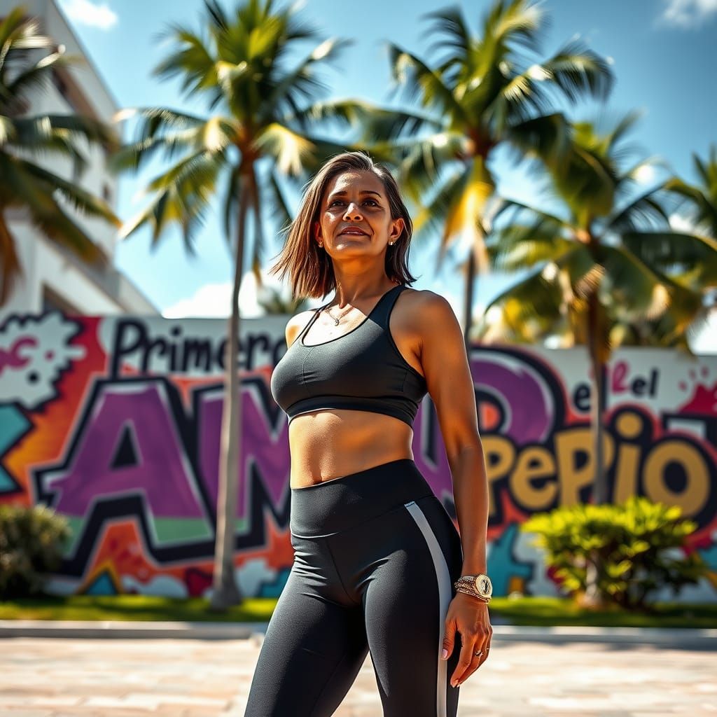 Venezuelan Woman Embracing Confidence in Miami