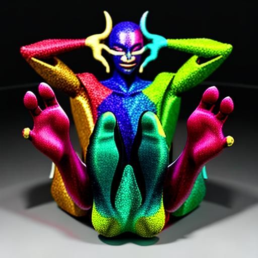 Psychedelic Surrealism in Vivid 3D CGI Render