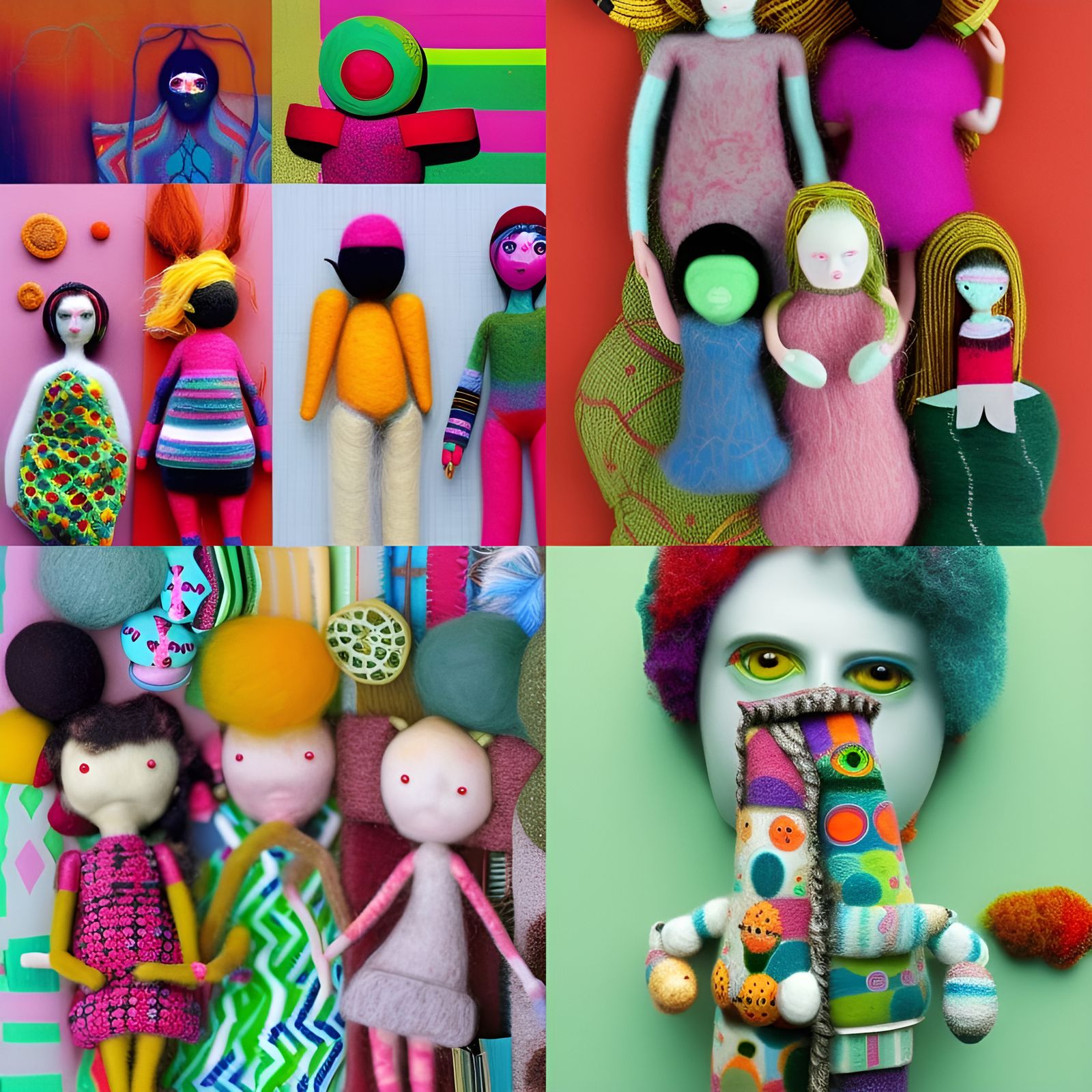 Surreal Collage Art with Magic Dolls and Textures