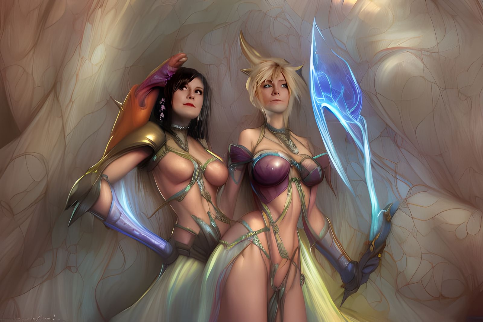 Sensual Portrait in Hyperdetailed Digital Art Style