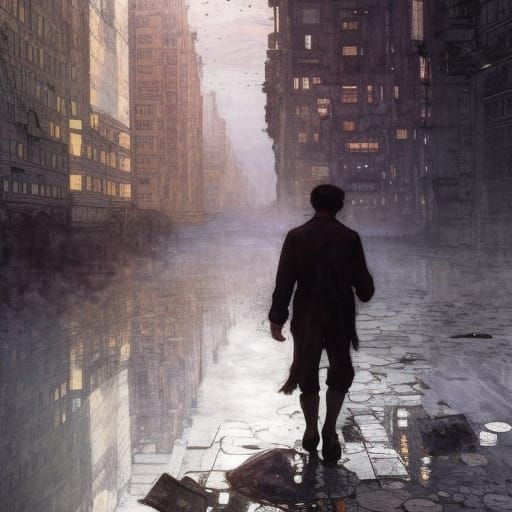 Stephen King Portrait in Sunlight: Hyperrealistic Dark Fanta...