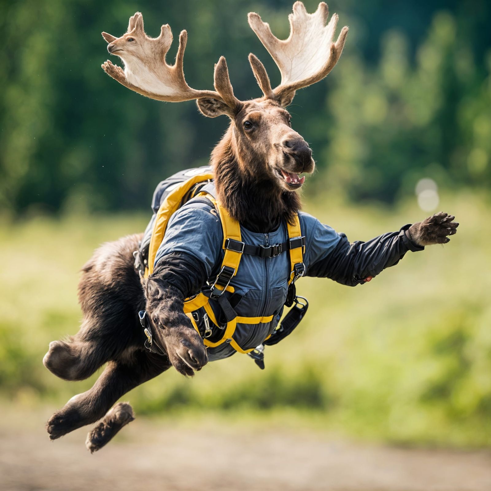 Skydiving Moose