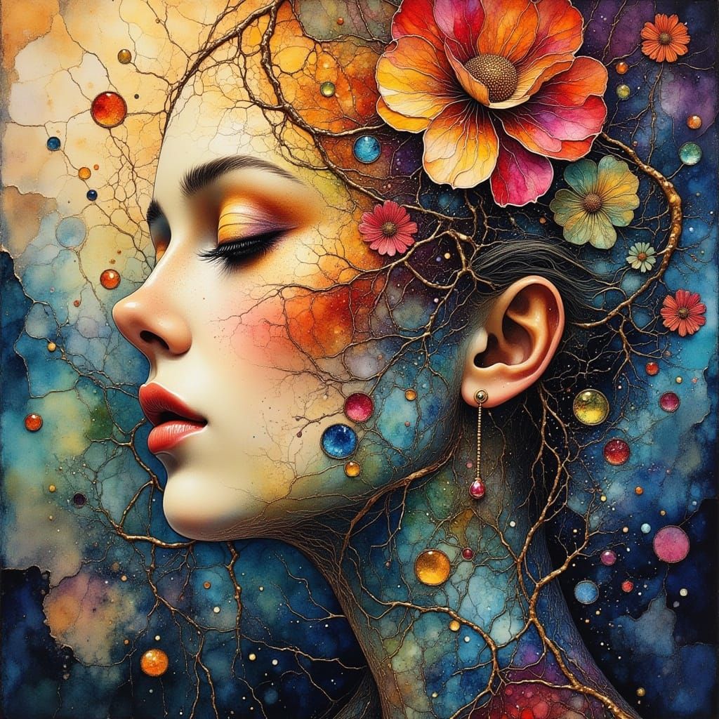 Ethereal Fantasy Landscape in Oil and Glass