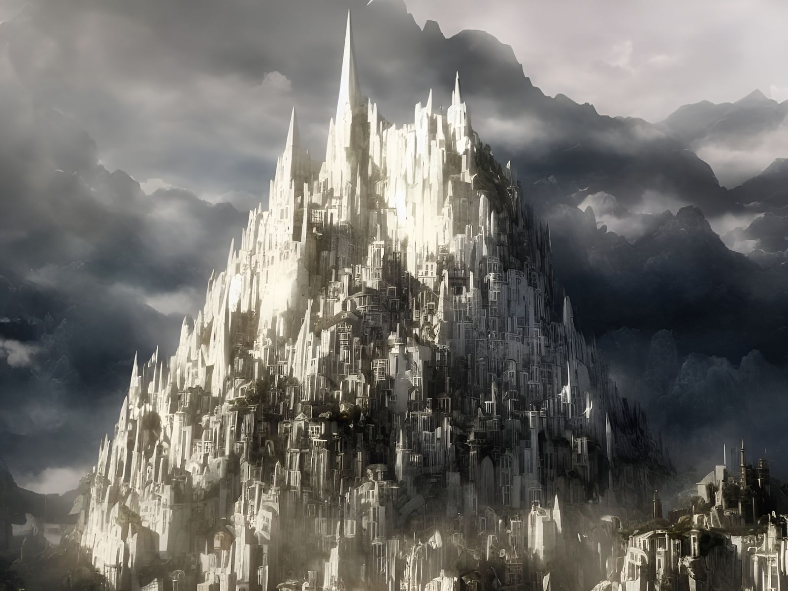 Mountain city - (almost Minas Tirith)