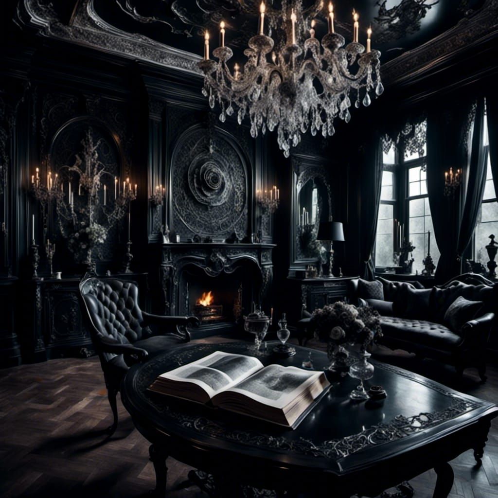 Gothic Spell Book with Spectral Light