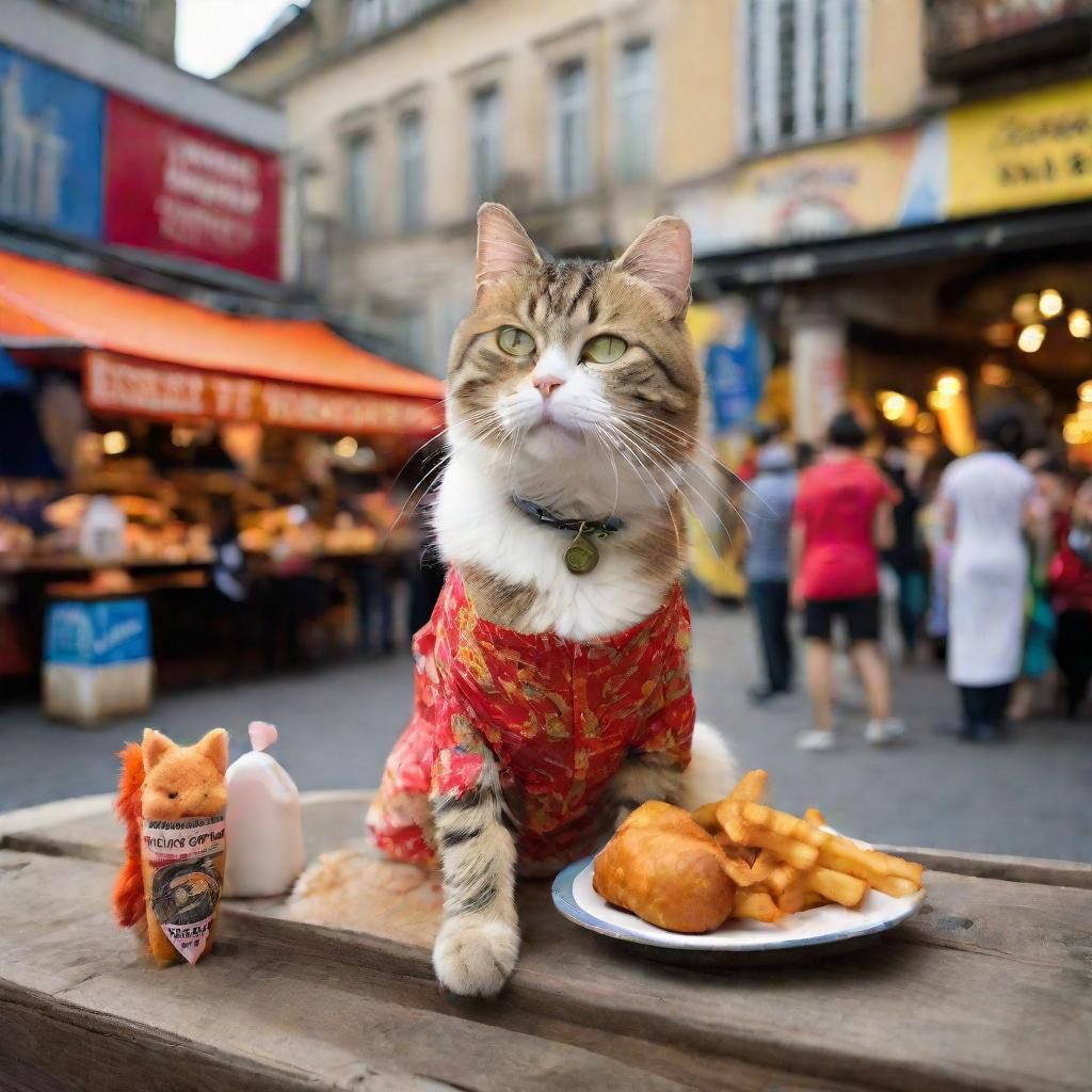 Plush Cat's Wild West Street Food Adventure