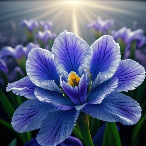 Crystal Iris with Sparkling Prisms in High Definition