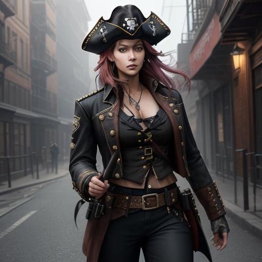 Detective Pirate Cowboy in 3D Anime Art