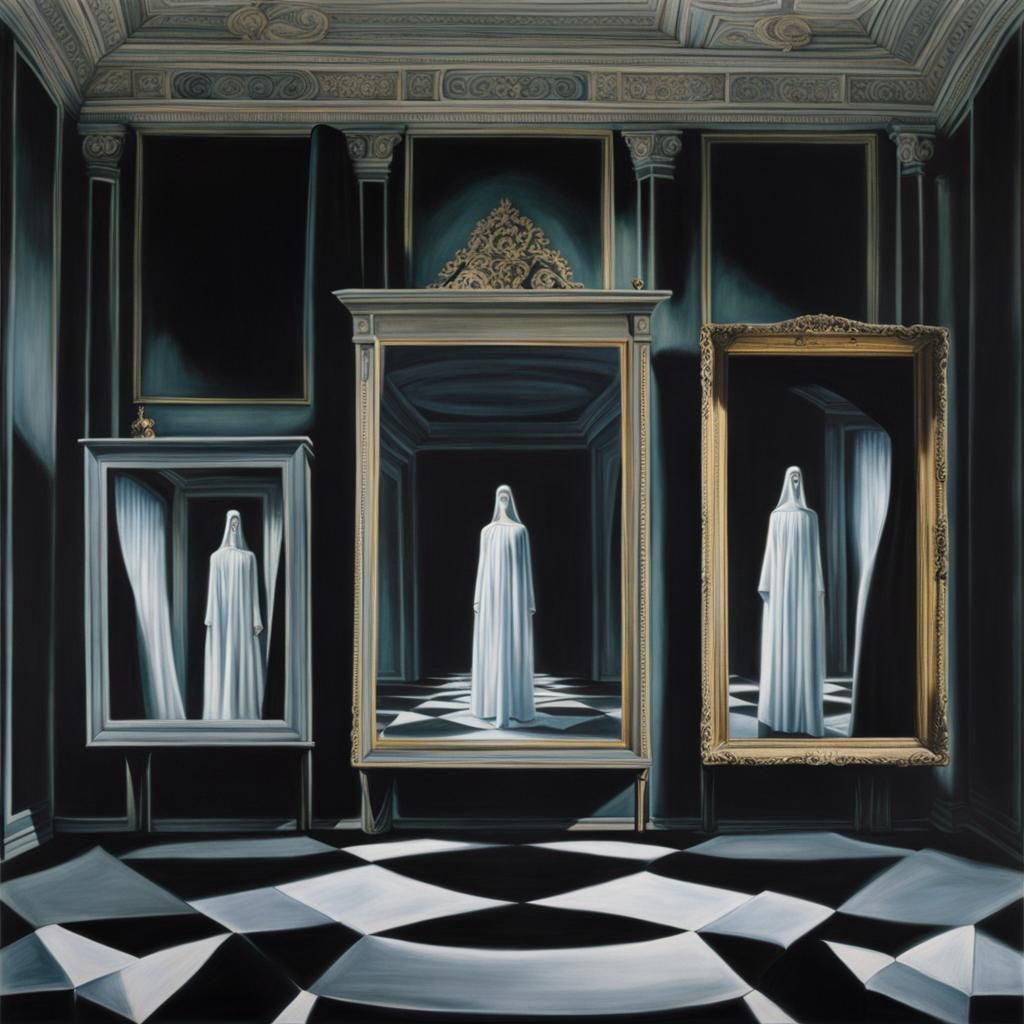 Surreal House of Mirrors Optical Illusion