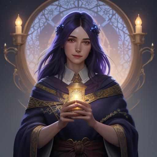 Christmas at Hogwarts Portrait in Digital Art Style