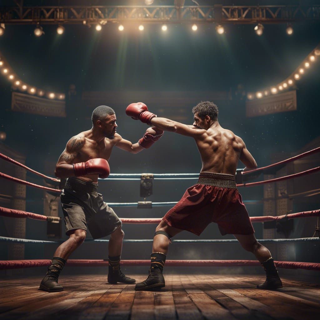 Victorian Boxing Ring Fight in Detailed Matte Painting