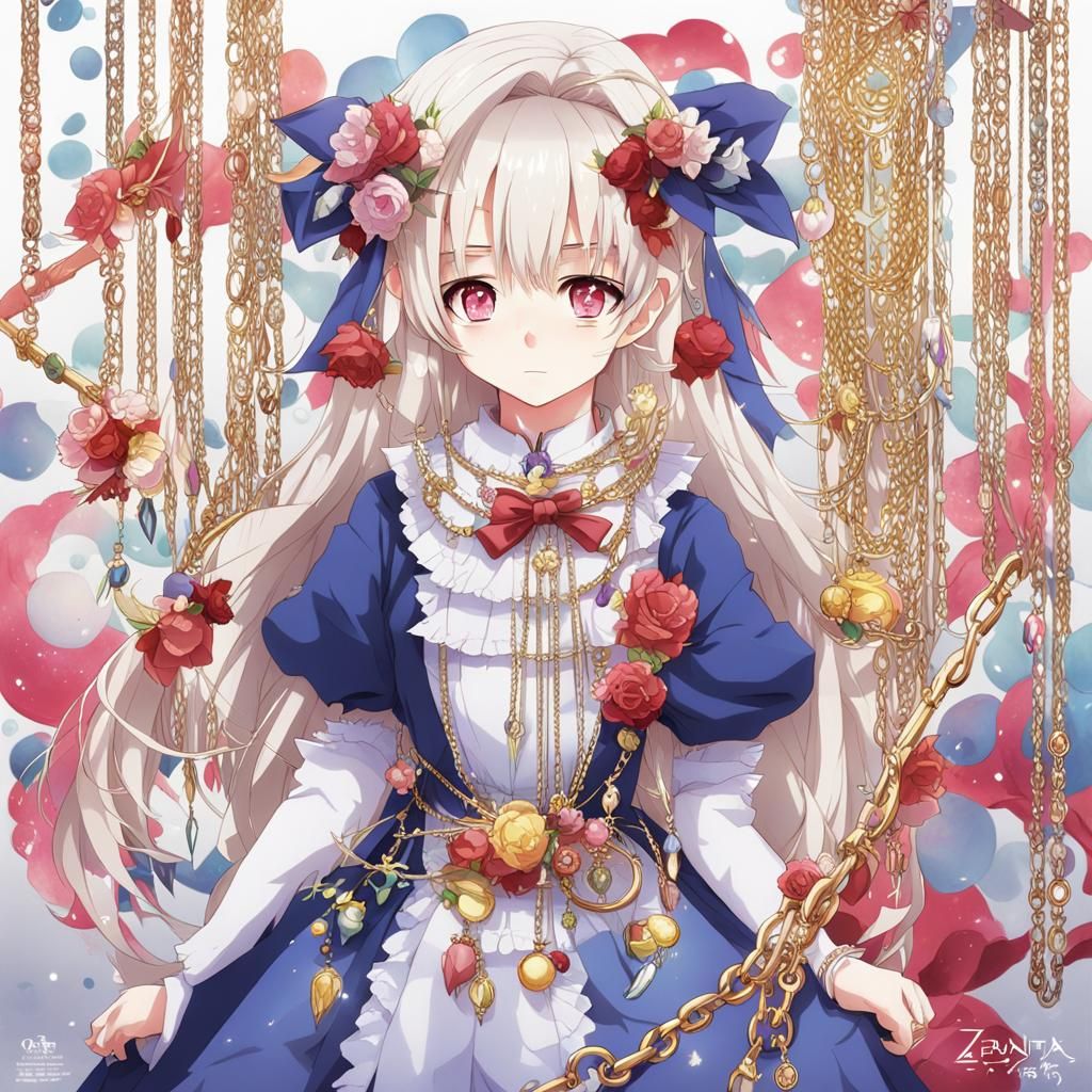 Anime Style Beauty with Chains