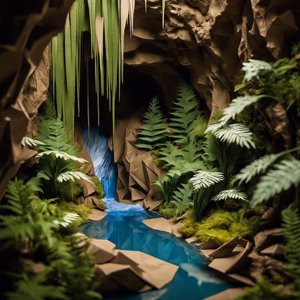 Origami Waterfall Cavern
