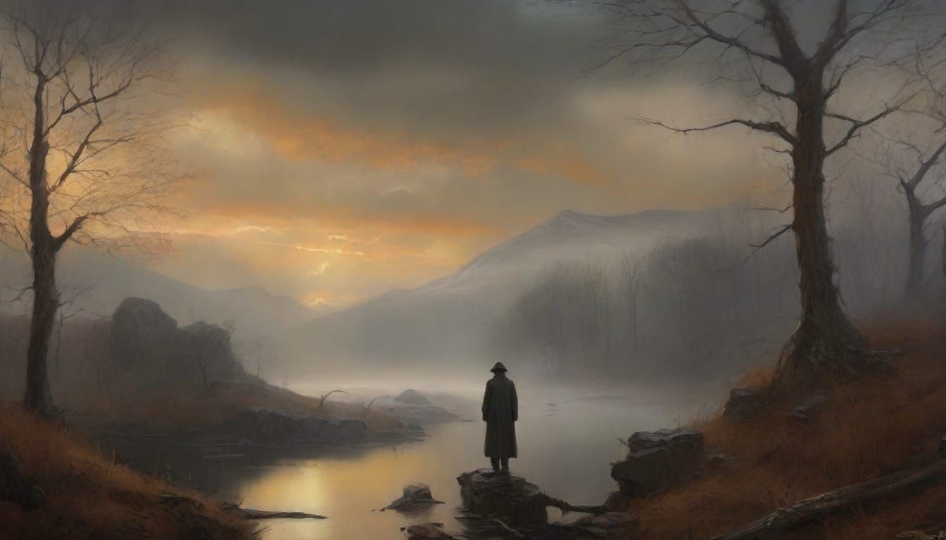 Romantic Landscape Oil Painting in Luminist Style