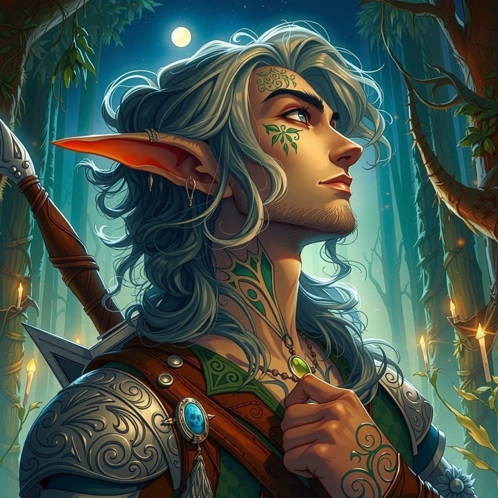 Cutter the Elf in Wendy Pini's Dynamic Fantasy Style