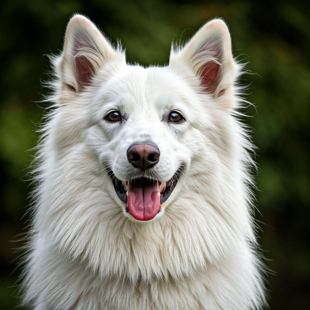 Vibrant Portrait of a Happy German Spitz in Softbox Lighting