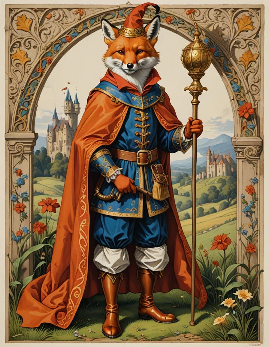 Whimsical Fox Jester