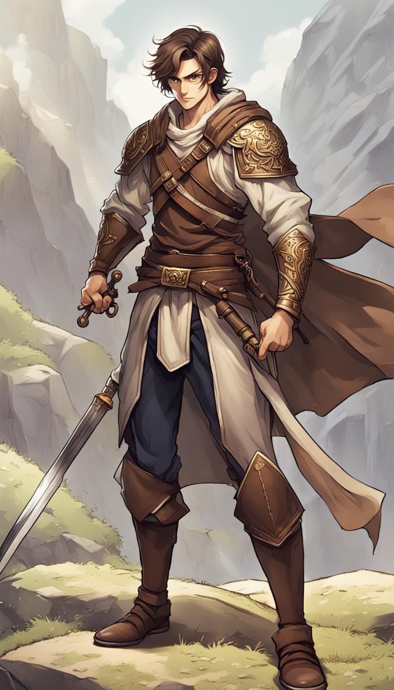 Brave Swordsman Concept Art in Dark Fantasy Style