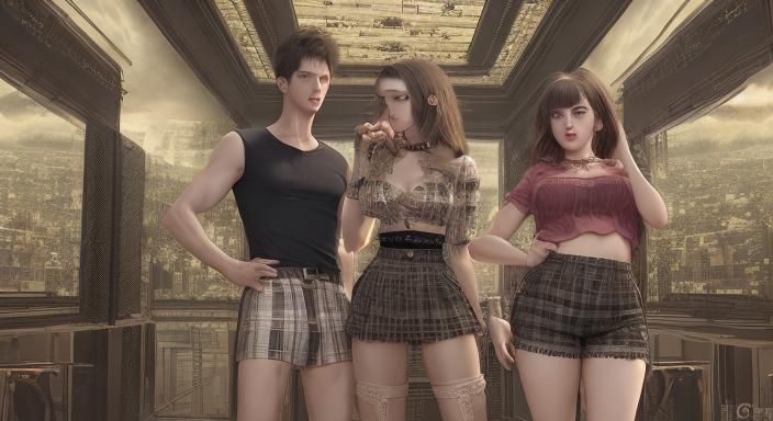 Crossdresser Couple in Epic Cinematic Style