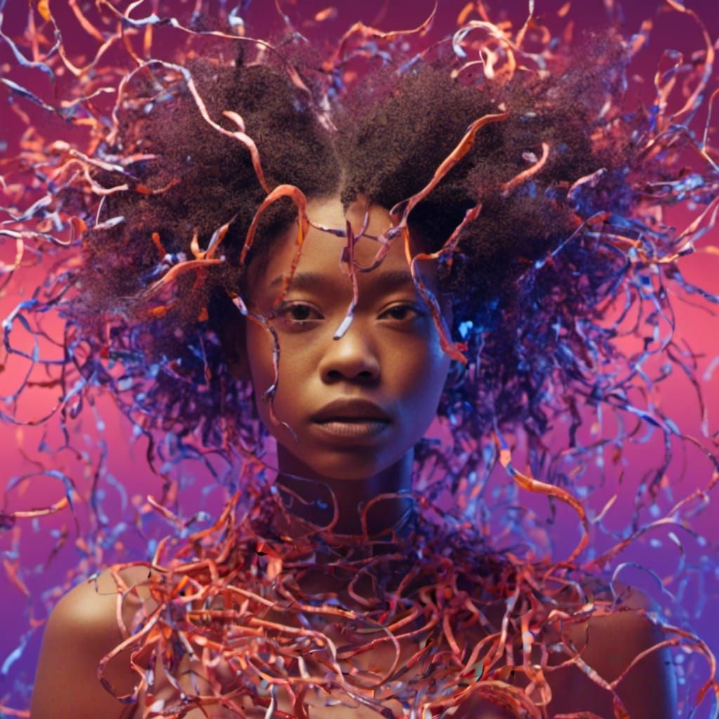 Afrofuturist Portrait: Woman with Graves' Disease