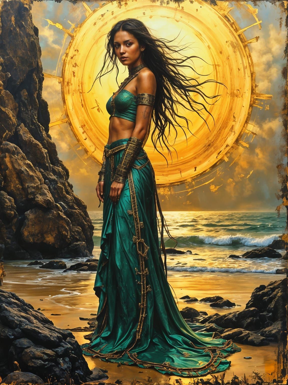 Ethereal Goddess with Tribal Majesty