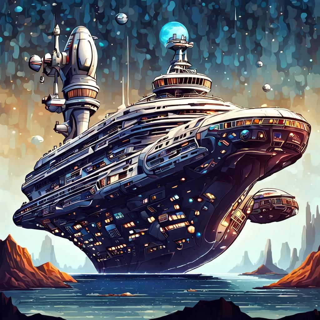Intergalactic Space Cruise Ship