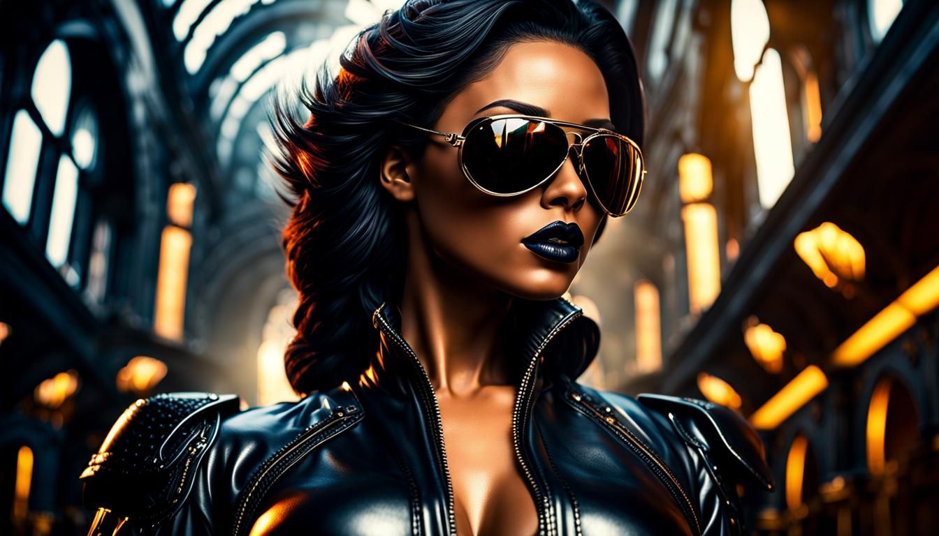 Female Angel of Vengeance in Photorealistic Style