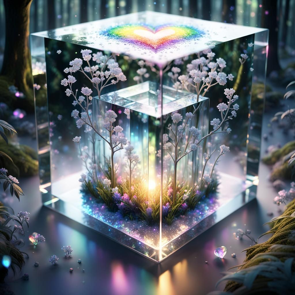 Illuminated Crystal Sanctuary: A Digital Dreamscape