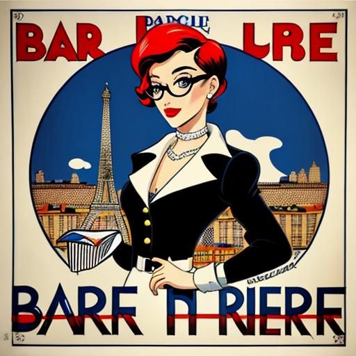 Barber Shop Card in Pop Art Style