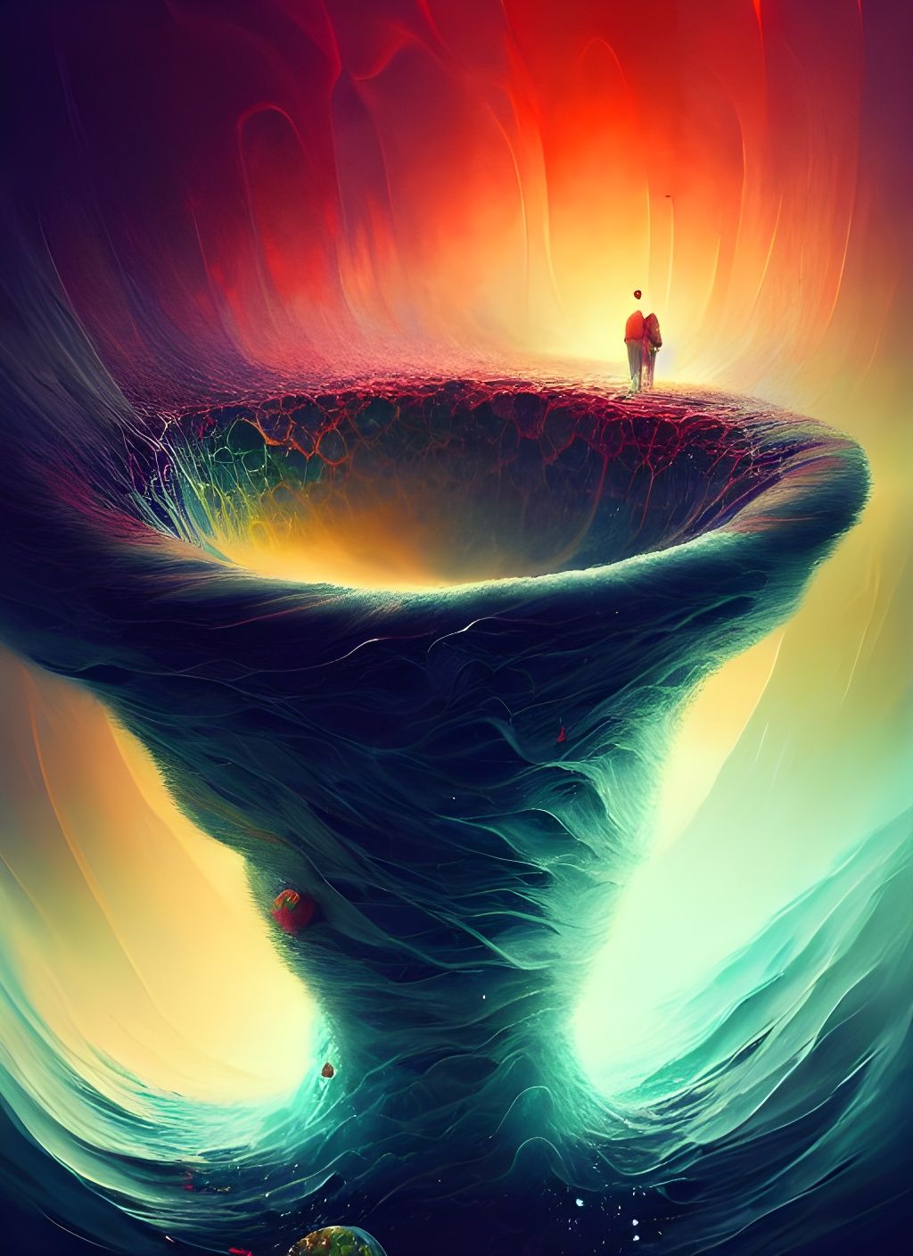 Deep Dream of Oblivion in Digital Illustration