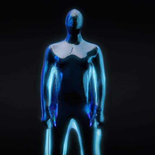 Bioluminescent Ooze Humanoid in Cyberpunk Style