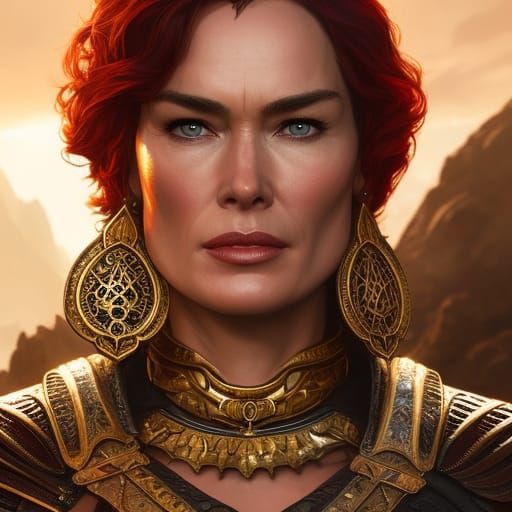 Queen Portrait in Digital Art Style