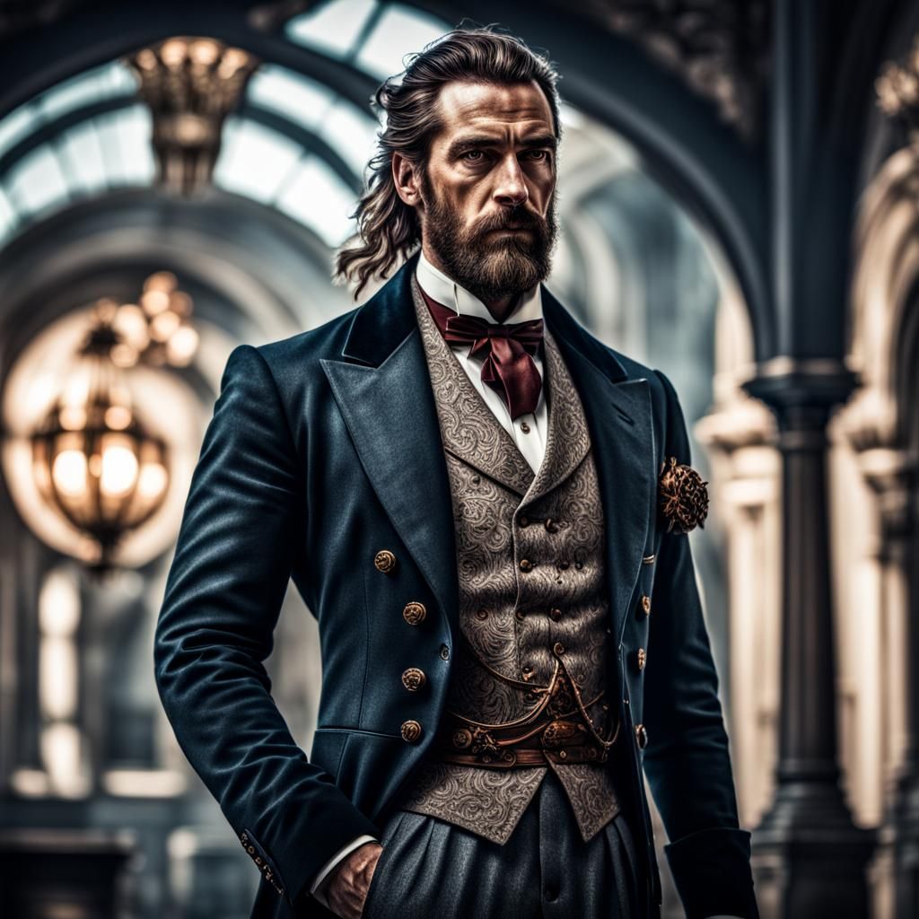 Gentleman in Detailed Dreadnaught Clothing