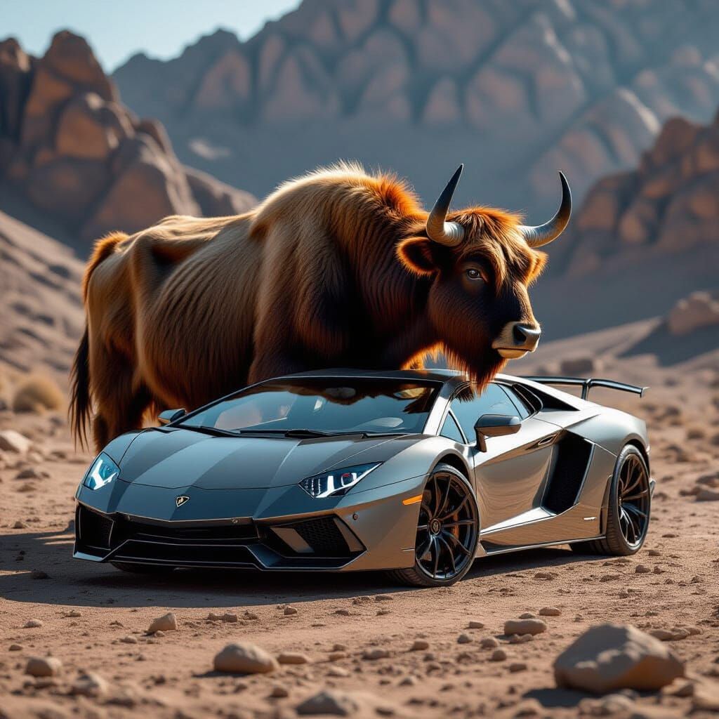 Yak Lamborghini Hybrid on Rocky Terrain
