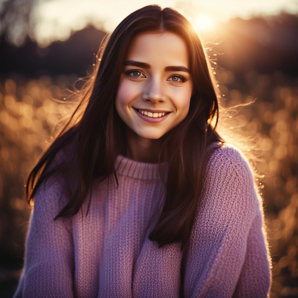 Cinematic Portrait of Girl with Hazel Eyes
